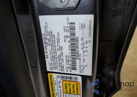 2019 Ford Fusion S z USA, uszkodzony, nr VIN 3FA6P0G75KR250805